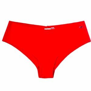Victorias Secret Pink Supersoft Seamless No Show logo Cheeky panty Red Large